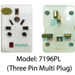 Model: 7196PL (Three Pin Multiplug)