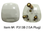 Model No: P313B (15A Plug)