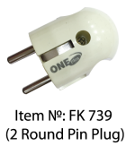 Model No: FK793 (2Round Pin Plug)