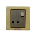 GOLD 1GANG + 1 SOCKET