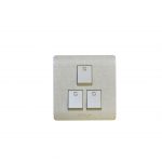 IVORY SMLL BUTTON (3 GANG 1 WAY SWITCH)