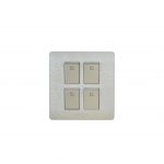 IVORY SMALL BUTTON (4 GANG 1 WAY SWITCH)