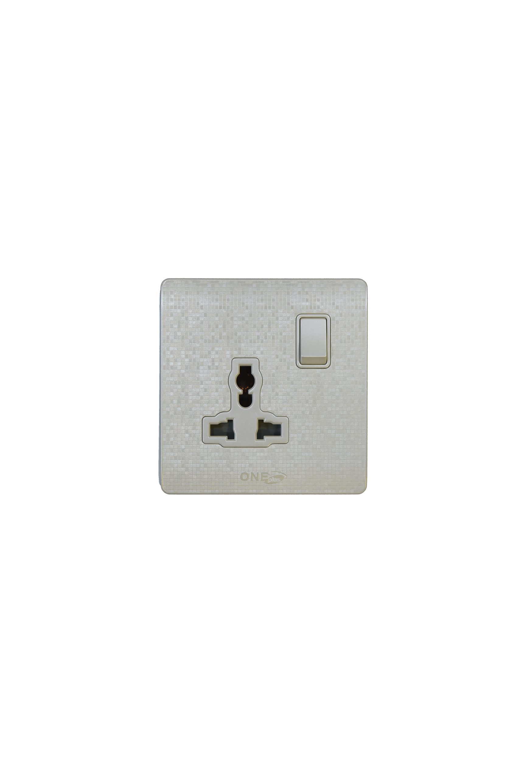 DSC_9698 IVORY SMALL BUTTON ( 1GANG + MF SOCKET ) - Image 1