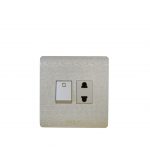 IVORY SMALL BUTTON ( 1GANG + 1SOCKET )