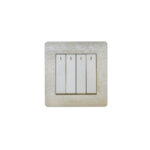 IVORY BIG BUTTON -4 GANG 1 WAY SWITCH
