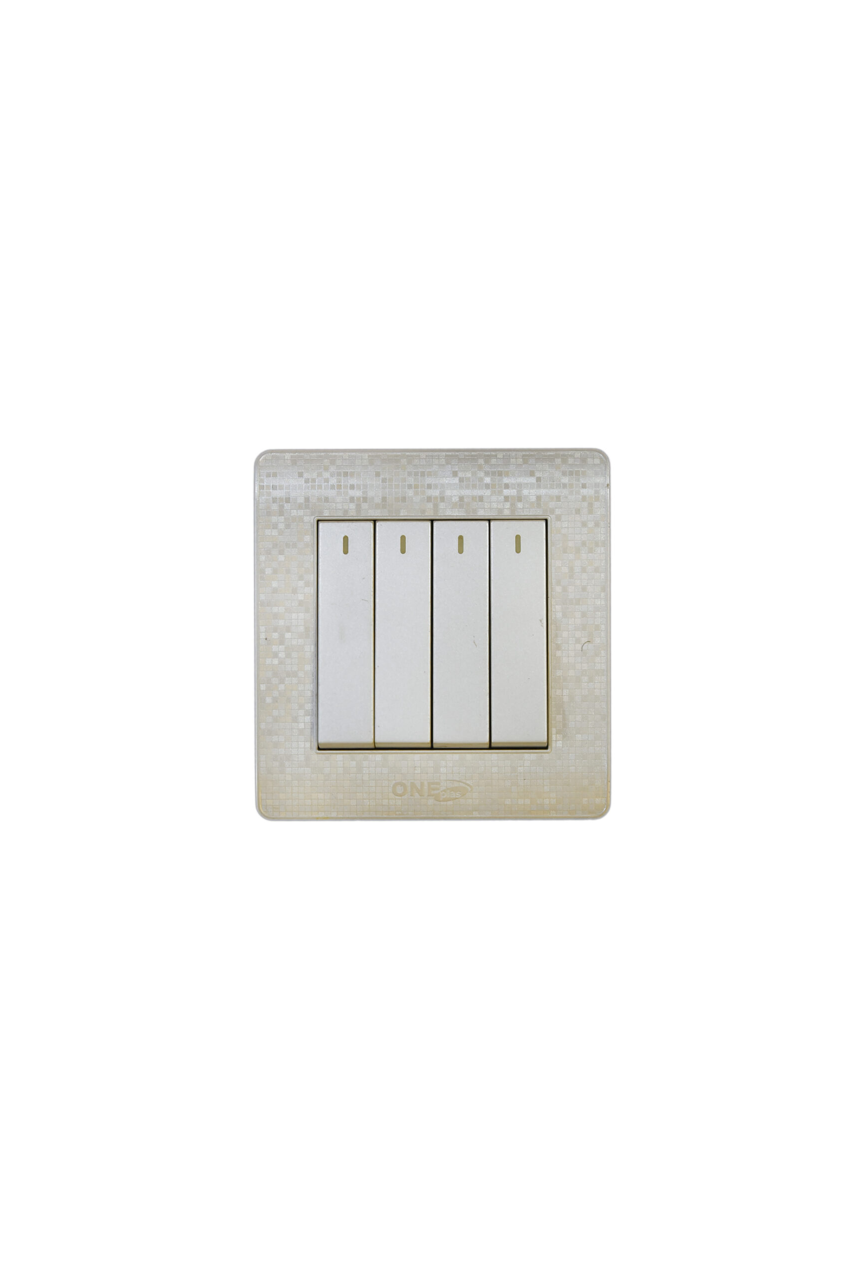 DSC_9711 IVORY BIG BUTTON -4 GANG 1 WAY SWITCH - Image 1