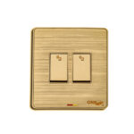 GLORY 2 GANG 2 WAY SWITCH (GOLD)