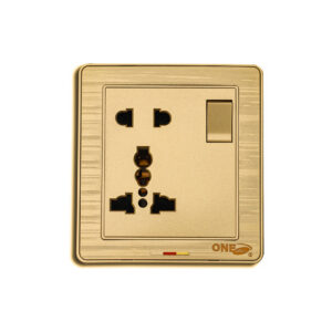 GLORY 5 PIN MULTI SOCKET WITH SWITCH (GOLD)