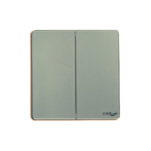 GLOVE GLASS 2 GANG 2 WAY SWITCH (GREY)