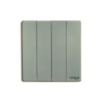 GLOVE GLASS 4 GANG SWITCH (GREY)