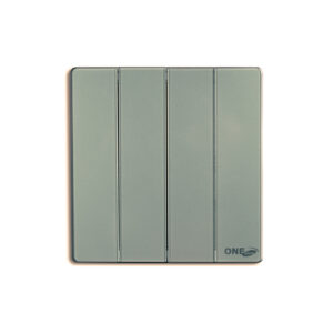 GLOVE GLASS 4 GANG SWITCH (GREY)
