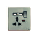GLOVE GLASS 5 PIN MULTI SOCKET 2 USB (GREY)