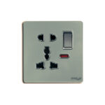 GLOVE GLASS 5 PIN MULTI SOCKET WITH SWITCH (GREY)