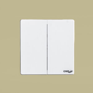 GLOVE Glass- 2 GANG 2 WAY SWITCH (White)