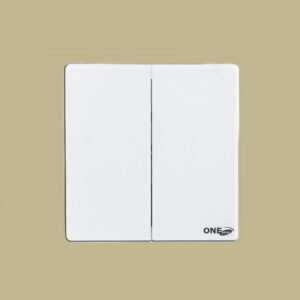 GLOVE Glass- 2 GANG SWITCH (White)