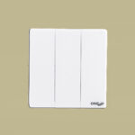 GLOVE Glass- 3 GANG SWITCH (White)