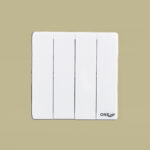 GLOVE Glass- 4 GANG SWITCH (White)