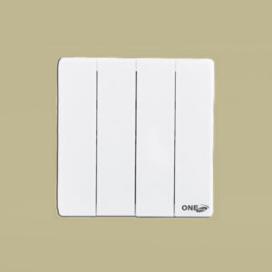 GLOVE Glass- 4 GANG SWITCH (White)