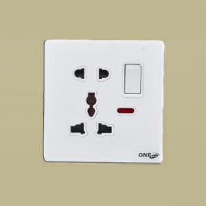 GLOVE Glass- 5 PIN MULTI SOCKET WITH SWITCH (White)