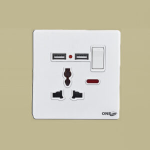 GLOVE Glass- 5 PIN MULTI SOCKET+USB (White)